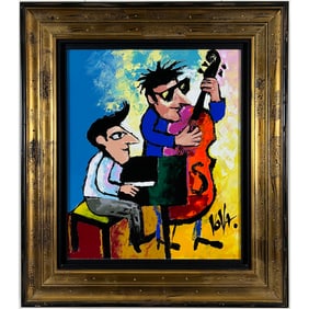 Vladimir Vova Mingar - Our Time to Shine - Framed Original Painting on Canvas