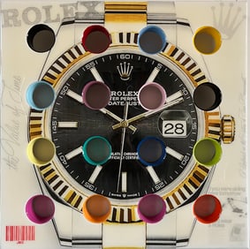 The Bisaillon Brothers - "Rolex Datejust Simplicity" - Original acrylic & mixed media on canvas moun