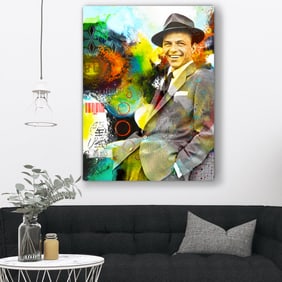 The Bisaillon Brothers - "Chairman of the Board - Frank Sinatra" - Original acrylic - mixed media & 