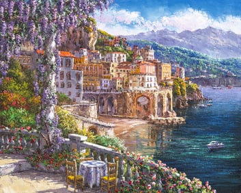 Sam Park - ATRANI - Limited Edition, Hand Signed and Embellished Giclee on Canvas
