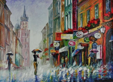 Leonid Afremov - "LA-Summer_Downpour_LE_Giclee" - Giclee on canvas