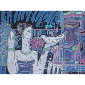 Adrian Wong Shu - "Message On The Wind" - Limited Editon Serigraph on Paper