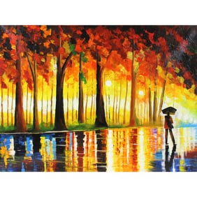 Leonid Afremov - "Bewitched Park" - Oil on Canvas