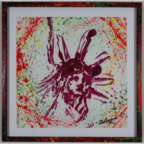 E.M. ZAX -Liberty - Framed Original hand painted Polymorph.