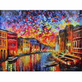 Leonid Afremov - "Venice Grand Canal" - Giclee on canvas