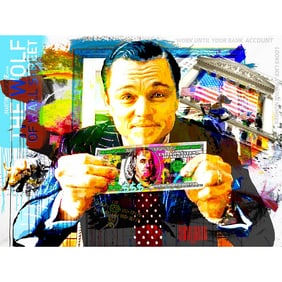 The Bisaillon Brothers - "Wolf of Wall Street" - Artist embellished Giclee on Canvas