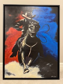 Kristen Taylor - Freedom Ryder - Original Acrylic Painting on Canvas - Framed and ready to hang