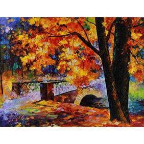 Leonid Afremov - "Bridge of Inception" - Original Oil on Canvas