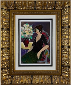 Itzchak Tarkay - Elena - Framed Serigraph in color on Wove Paper