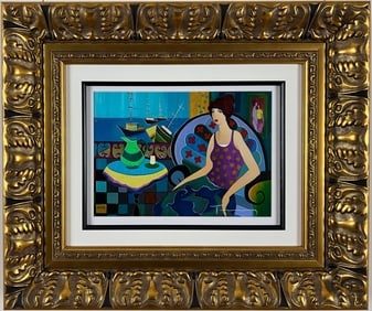 Itzchak Tarkay - Harbor Breeze - Framed Serigraph in color on Wove Paper