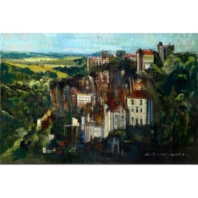 Alex Zwarenstein - Rocamadour (France) - Framed, original oil painting on canvas