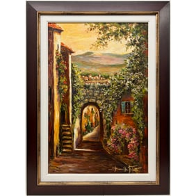 Daniella Foletto - Tuscana Gold - Framed Original Painting on Canvas