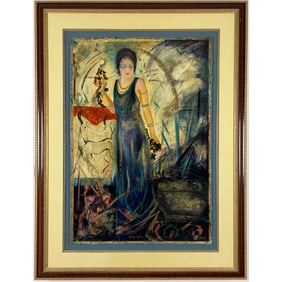 Janet Treby - Olympian Myth III - Framed Limited Edition Serigraph in color on wove Paper