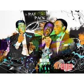 The Bisaillon Brothers - "The Rat Pack (Sinatra, Davis and Martin)" - Artist embellished Giclee on