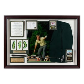 Jack Nicklaus - "Jack Nicklaus Signed Autograph 1986 Masters Presentation Formerly Displayed at Mike