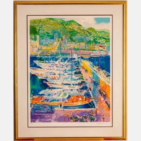 LeRoy Neiman - "Harbor at Monaco" - Limited Edition Serigraph on Paper