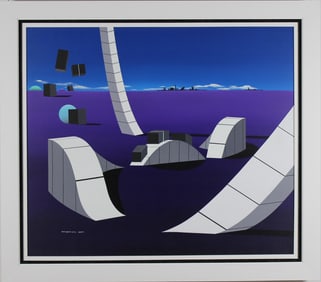 Stan Solomon - "Keyboard Thru a Purple Land" - Original Acrylic on Canvas