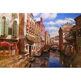 Sam Park - "La Pergola" - Hand Embellished Giclee on Canvas