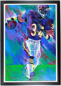 Bill Lopa - Sweetness 34 - Walter Payton - Framed Original Lifesize Oil Painting on Canvas