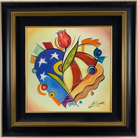 Alexander gockel - "Red, White and Rose" - Giclee on Canvas