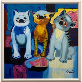 Richard Seidel - "Three Cool Cats" - Original on Canvas