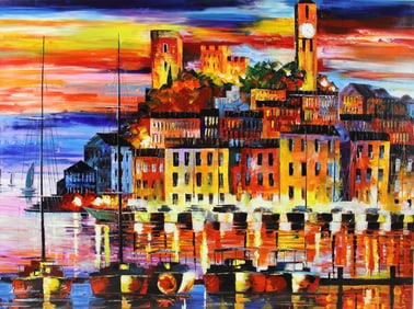 Leonid Afremov - "Cannes-France" - Oil on Canvas