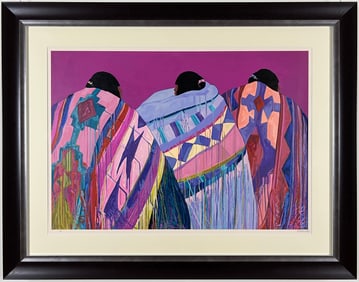 Dolona Roberts - "Plaza Women" - Framed Limited Edition Serigraph