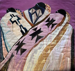 Dolona Roberts - "Basket Dance" - Large, Original Acrylic Painting on Canvas.