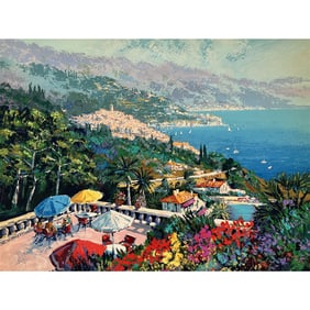Kerry Hallam - "Sur la Terrace" - Serigraph on Paper