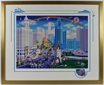 Melanie Taylor Kent - "Chicago, Michigan Avenue" - Serigraph on Paper