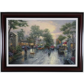 Thomas Kinkade - "Carmel Sunset on Ocean Avenue" - Limited Edition Giclee on Canvas