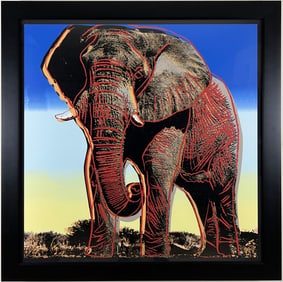 Andy Warhol - AFRICAN ELEPHANT TRIAL PROOF - Magnificently Framed - From Endangered Species 1983