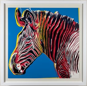 Andy Warhol - GREVYS ZEBRA - Magnificently Framed from Endangered Species 1983 Silkscreen