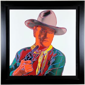Andy Warhol - JOHN WAYNE FS #377 - Magnificently Framed from the Cowboys and Indians Suite 1986