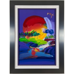 Peter Max - "Without Boarders" - Mixed Media on Paper