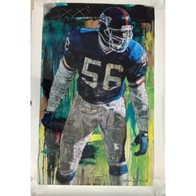 Stephen Holland - Lawrence Taylor - Hand signed Giclee on Canvas by Stephen Holland