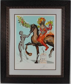 Salvador Dali - "The Harbinger (The New Jerusalem Suite)" - Limited Edition Lithograph on Paper