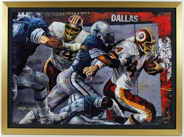 Stephen Holland - "The Rivalry - John Riggins" - Giclee on Canvas