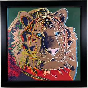 Andy Warhol - SIBERIAN TIGER - Magnificently Framed from Endangered Species 1983 Silkscreen