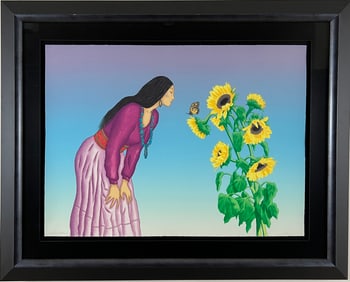 RC Gorman - "Stella de Oro" - Limited Edition Lithograph on Paper