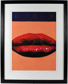 James Gill - "L'or Lips" - Serigraph on Hahnemuhle Paper