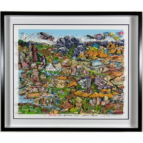 Charles Fazzino - O BEAUTIFUL FOR SPACIOUS SKIESÉ - Framed 3D Limited Edition Silk Screen construct