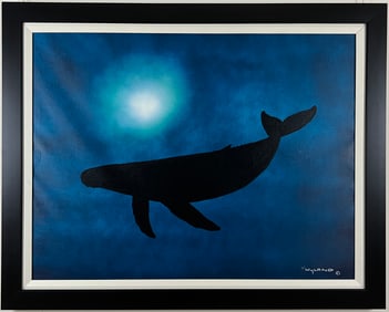 Wyland - "Wyland, Original Painting 36 x 46 on Canvas (Whale) " - Original on Canvas