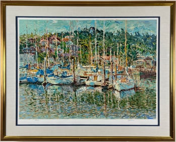 Marco Sassone "Sausalito Marina" Serigraph