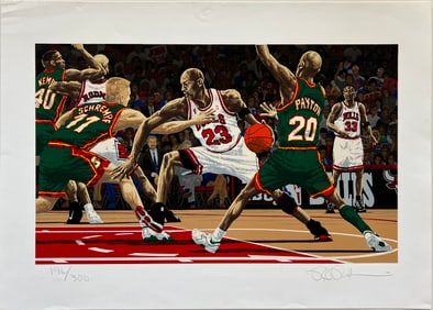 Rick Rush - "Sunday Drive" - Michael Jordon, The GOAT- Limited Edition Serigraph MINT