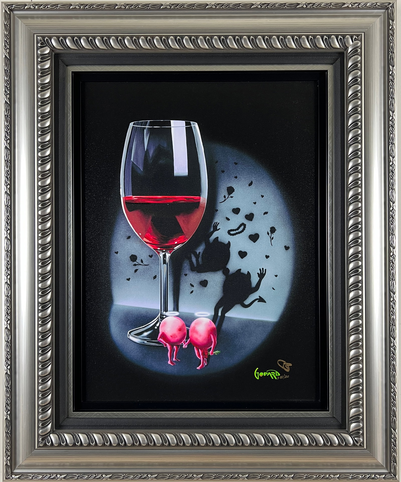Michael Godard - She Devil Red Wine - Framed hand-embellished Giclee on Canvas (1 of 9)