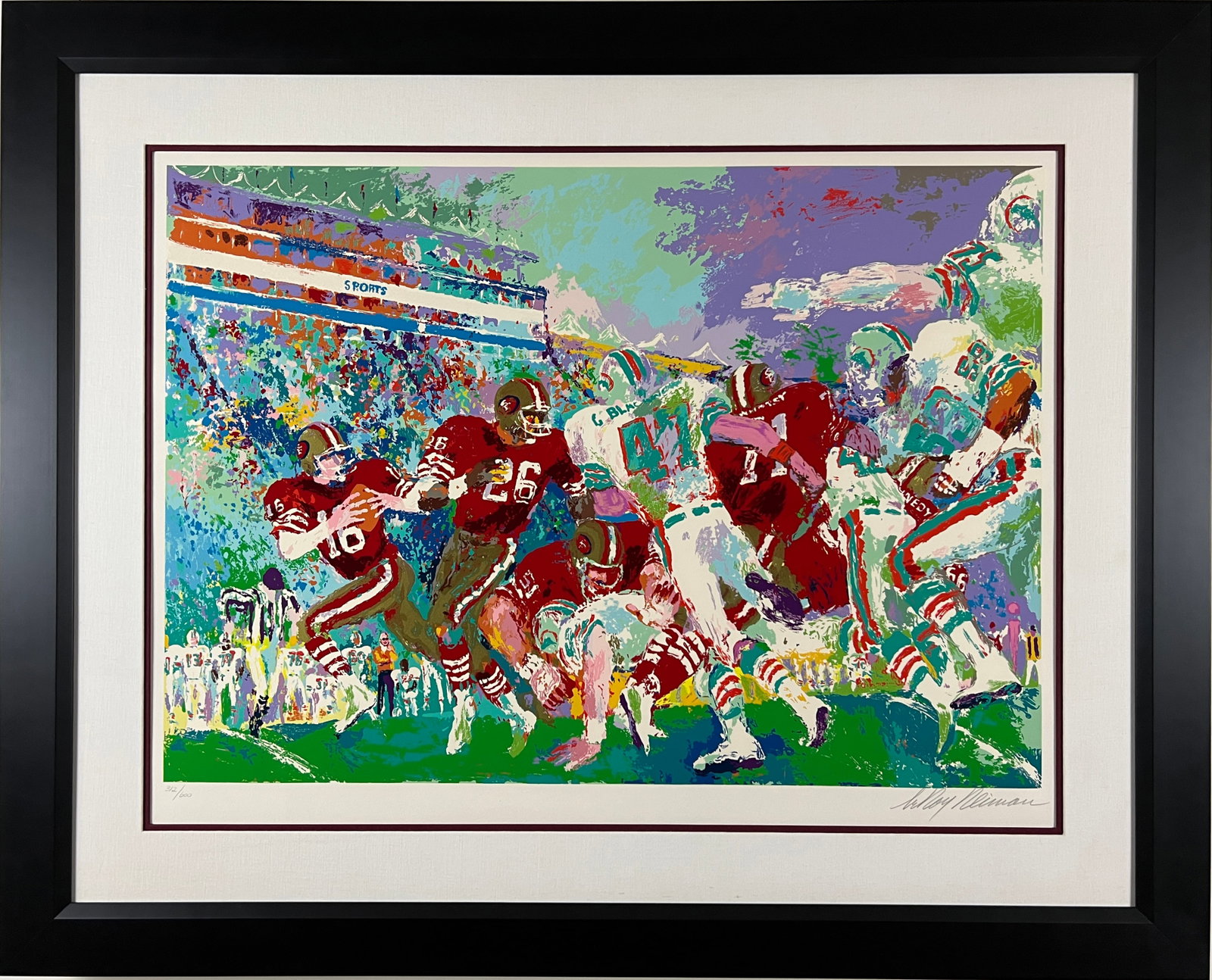 LeRoy Neiman - "Post Season Classic" - Framed Limited Edition Serigraph on Paper: Post Season Classic By LeRoy Neiman | Limited Edition Serigraph on Paper | Image Size: 26 7/8" x 38" | Framed Size: 41 3/4" x 51 3/4" In Post Season Classic, iconic American artist LeRoy Neiman delive