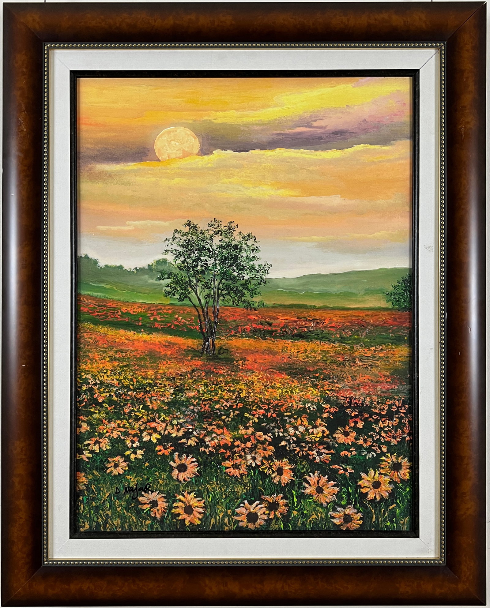 David Najar - Heaven - Framed Giclee with hand-embellishment on Canvas: David Najar - Heaven - Framed Giclee in color on Paper. Hand-signed in pencil lower left by the artist. From the Arabic numbered international edition of 450 examples. Edition Number 268/450. Created 