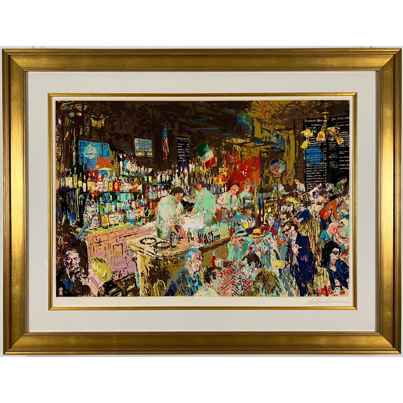 LeRoy Neiman - "P. J. Clarke's Bar" - Limited Edition Serigraph on Paper (1 of 6)