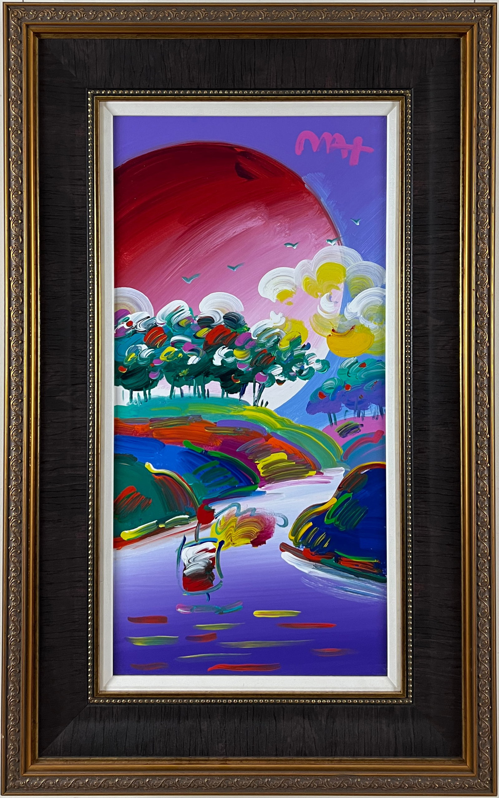 Peter Max - Without Borders Detail ver. III - Framed Original Acrylic on Canvas: Without Borders Detail ver. III by Peter MaxOriginal Acrylic on Canvas | Image: 25" x 14.5" | Framed: 40" x 25"Bursting with exuberant color and signature optimism, Without Borders Detail ver. III is 